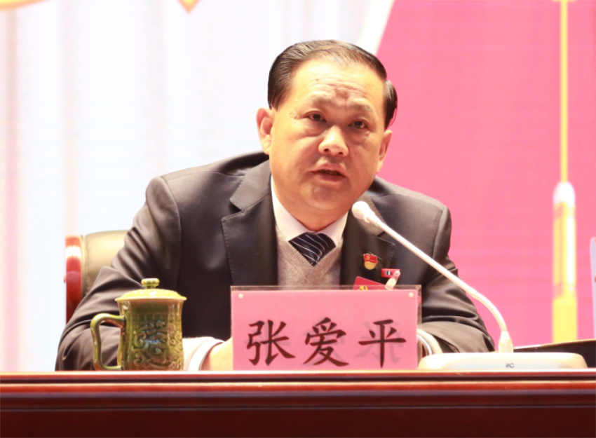 张爱平同志宣读中共赢博线上平台第一届党委成员分工及纪委成员分工